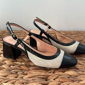J Crew sling back heels